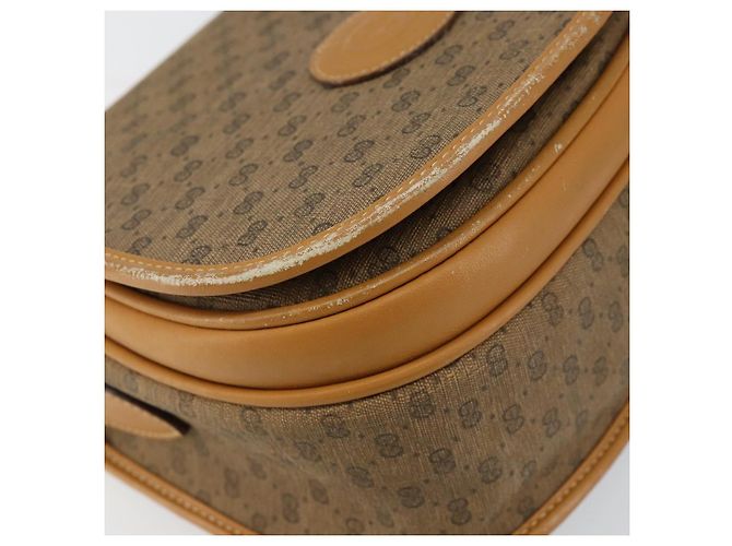 Gucci Borsa a Spalla Micro GG Supreme PVC Beige Oro 007 115 0107 Auth 152019 D'oro - vista 14