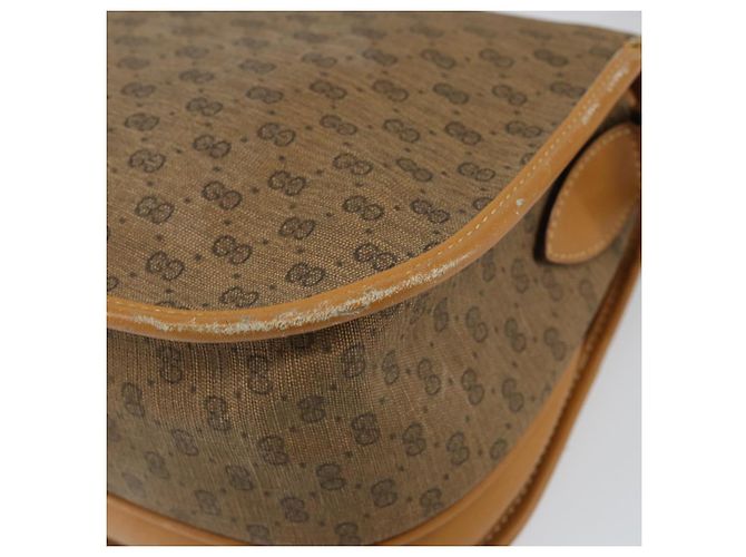 Gucci Borsa a Spalla Micro GG Supreme PVC Beige Oro 007 115 0107 Auth 152019 D'oro - vista 15