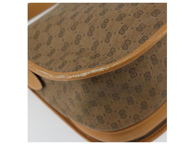Gucci Borsa a Spalla Micro GG Supreme PVC Beige Oro 007 115 0107 Auth 152019 D'oro - vista 16