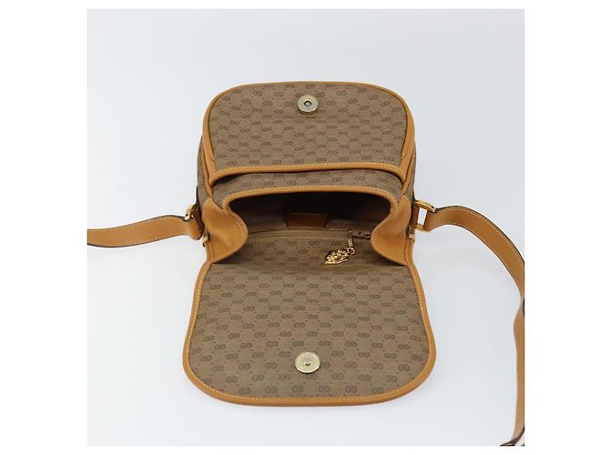 Gucci Borsa a Spalla Micro GG Supreme PVC Beige Oro 007 115 0107 Auth 152019 D'oro - vista 18