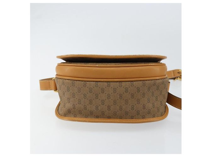 Gucci Borsa a Spalla Micro GG Supreme PVC Beige Oro 007 115 0107 Auth 152019 D'oro - vista 5