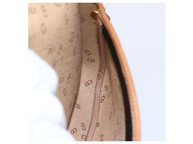 Borsa a Spalla Christian Dior in Nylon Pelle Nera Marrone Oro Auth ep11933 Nero D'oro - vista 18