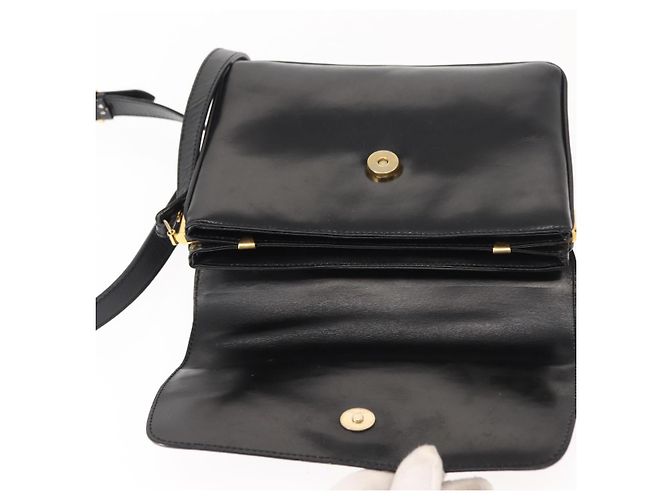 Céline Borsa a Spalla CELINE in Pelle Nera Oro Auth 149543 Nero D'oro - vista 10