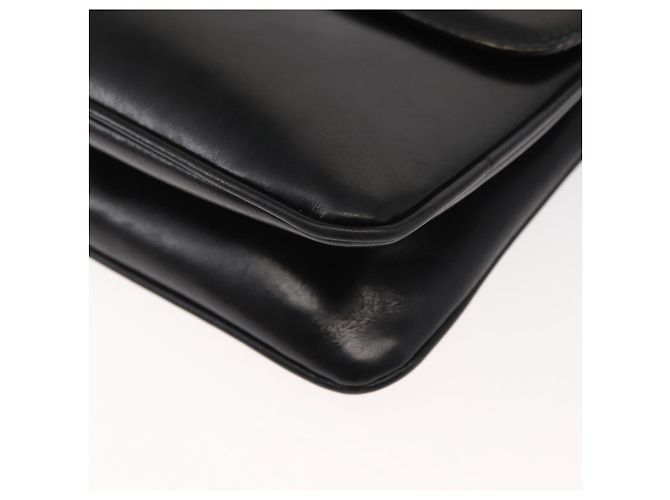 Céline Borsa a Spalla CELINE in Pelle Nera Oro Auth 149543 Nero D'oro - vista 14