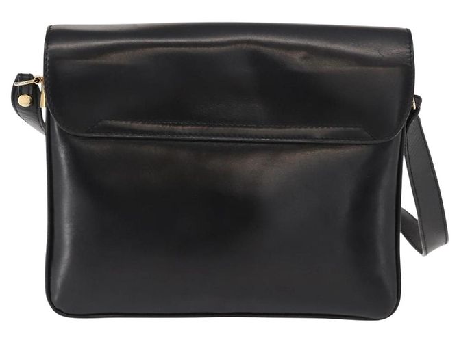 Céline Borsa a Spalla CELINE in Pelle Nera Oro Auth 149543 Nero D'oro - vista 2