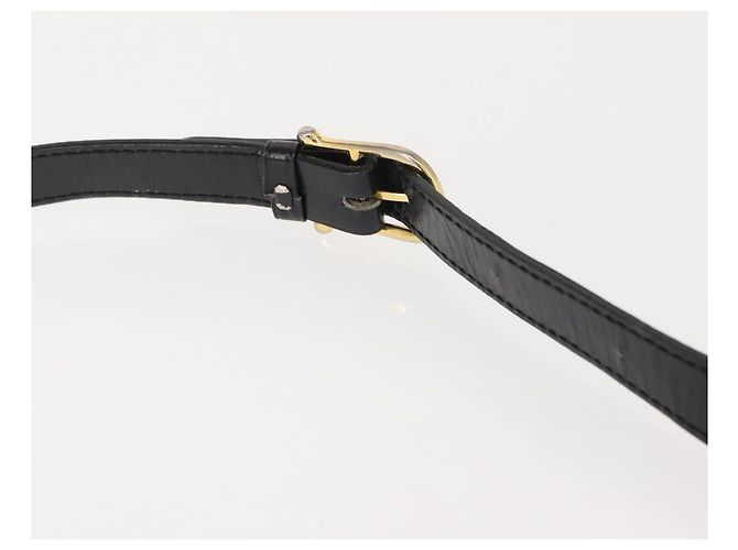 Céline Borsa a Spalla CELINE in Pelle Nera Oro Auth 149543 Nero D'oro - vista 8