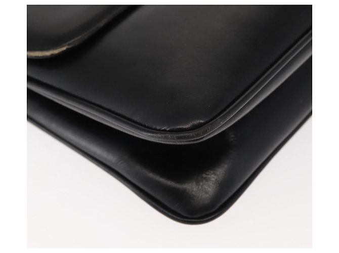 Céline Borsa a Spalla CELINE in Pelle Nera Oro Auth 149543 Nero D'oro - vista 9