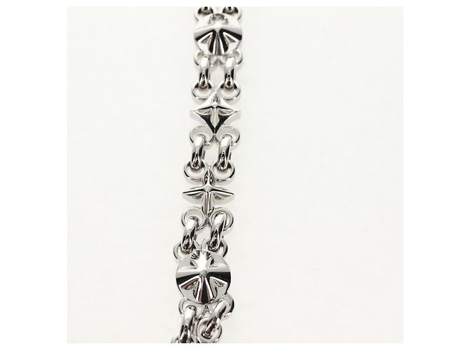 LOUIS VUITTON Cintura a Spalla in Catena Metallica 25,6"" Argento LV Auth 150643M - vista 7