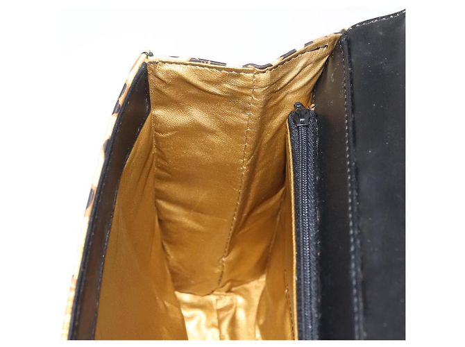 Borsa a mano Gianni Versace in pelle PVC gialla e nera Auth BA7502 Nero Giallo - vista 20