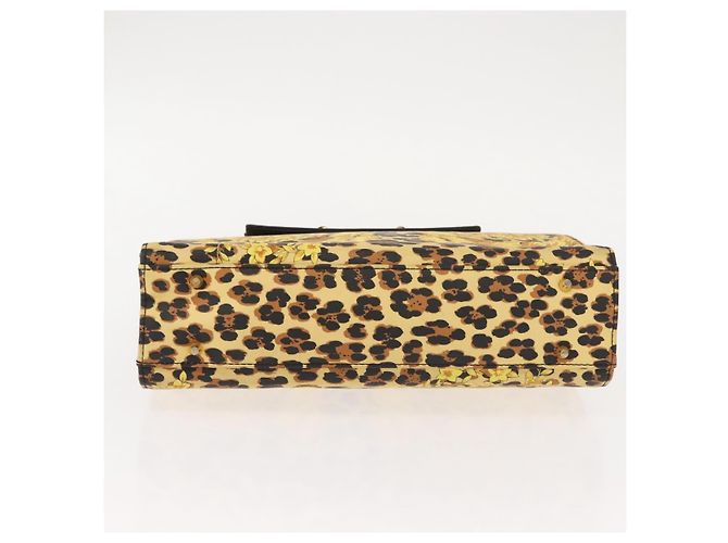 Borsa a mano Gianni Versace in pelle PVC gialla e nera Auth BA7502 Nero Giallo - vista 5