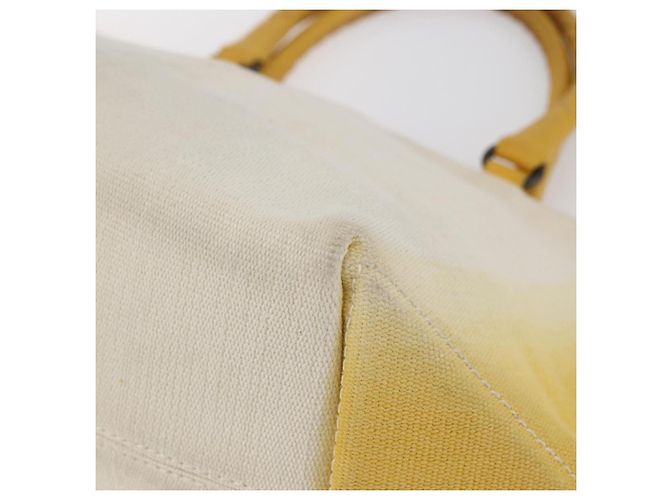 Autre Marque Borsa Tote Bottega Veneta in tela e pelle gialla Auth bs30596 Giallo - vista 15