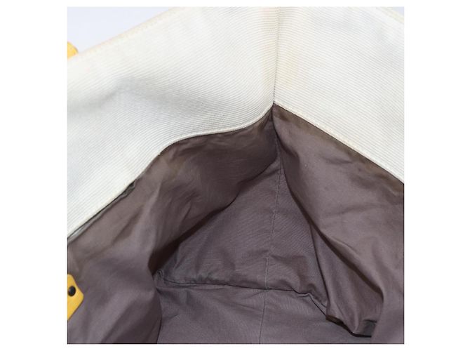 Autre Marque Borsa Tote Bottega Veneta in tela e pelle gialla Auth bs30596 Giallo - vista 18