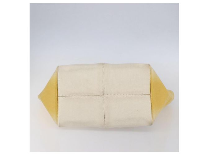 Autre Marque Borsa Tote Bottega Veneta in tela e pelle gialla Auth bs30596 Giallo - vista 5