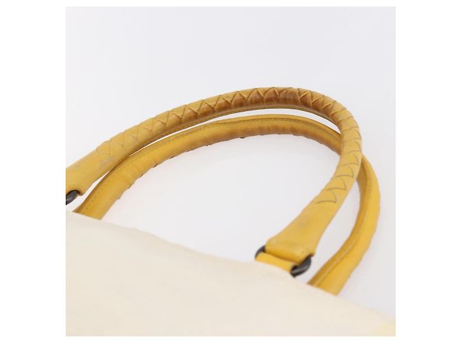 Autre Marque Borsa Tote Bottega Veneta in tela e pelle gialla Auth bs30596 Giallo - vista 8
