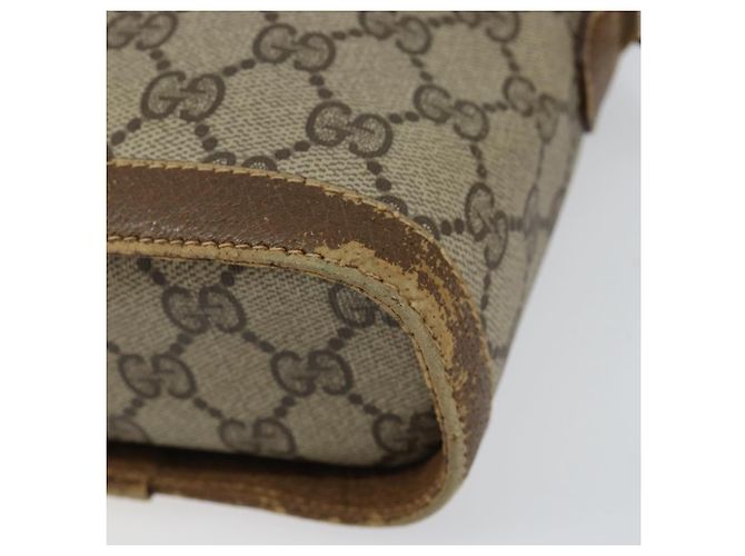 Borsa Gucci GG Supreme Web Sherry Line in PVC beige e oro 904 02 070 Auth 152352 D'oro - vista 9