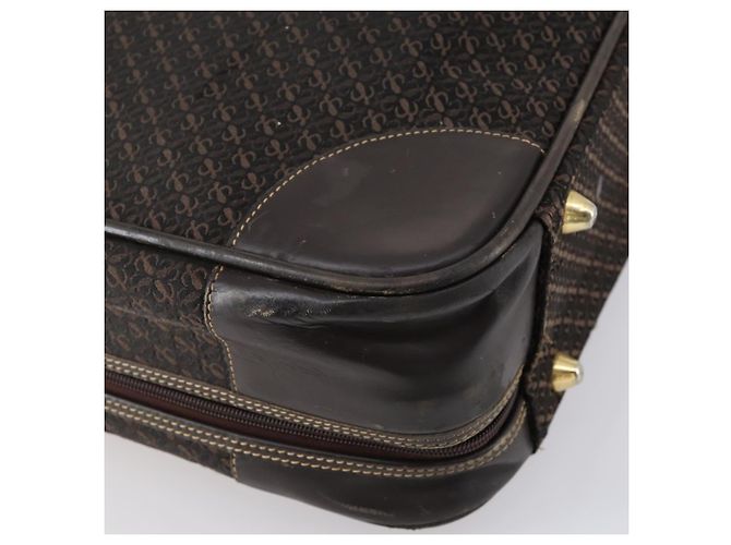 LOEWE Trunk Tela Pelle Marrone Scuro Oro Auth 146599 D'oro - vista 17