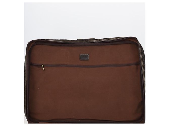 LOEWE Trunk Tela Pelle Marrone Scuro Oro Auth 146599 D'oro - vista 19