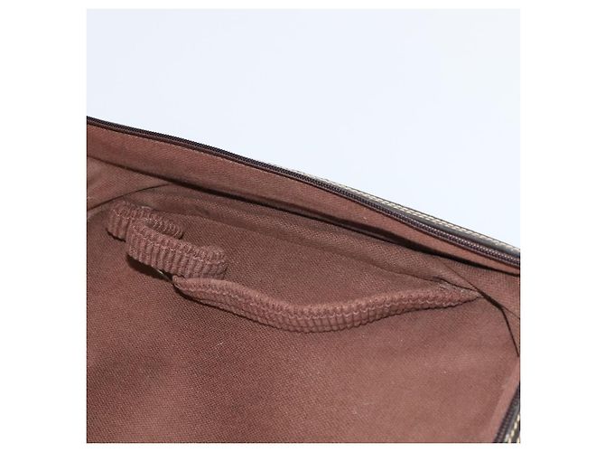 LOEWE Trunk Tela Pelle Marrone Scuro Oro Auth 146599 D'oro - vista 24
