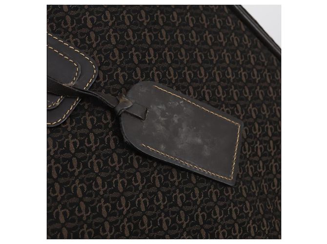 LOEWE Trunk Tela Pelle Marrone Scuro Oro Auth 146599 D'oro - vista 9