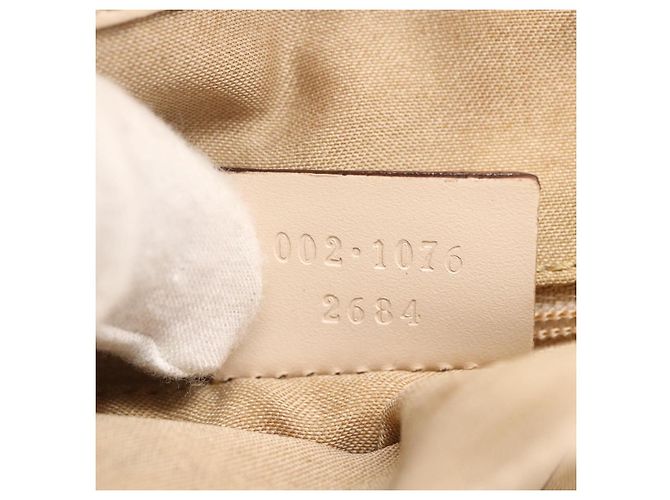GUCCI GG Canvas Tote Bag Beige Silber 002 1076 2684 Auth 150426 - Ansicht 12