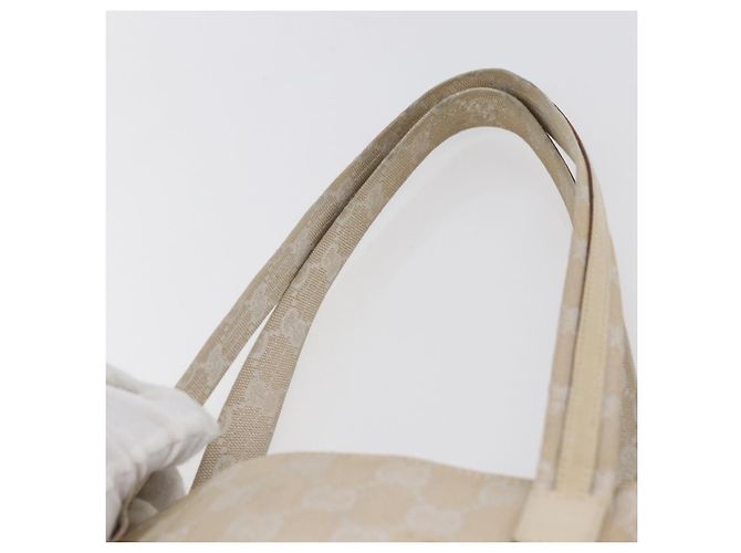 GUCCI GG Canvas Tote Bag Beige Silber 002 1076 2684 Auth 150426 - Ansicht 14