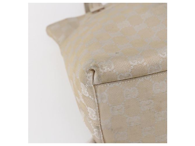 GUCCI GG Canvas Tote Bag Beige Silber 002 1076 2684 Auth 150426 - Ansicht 15