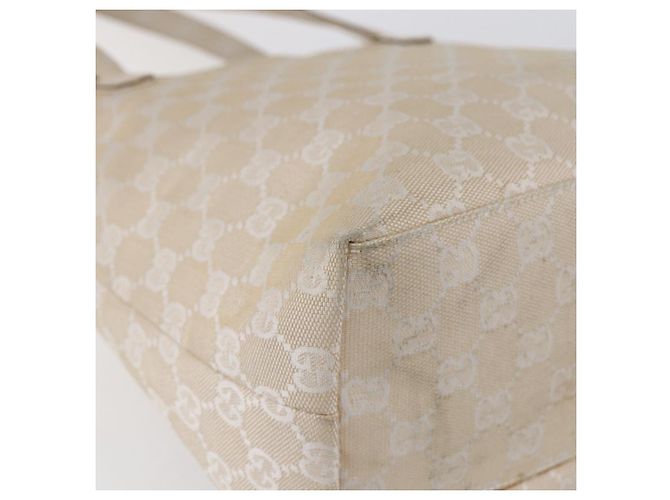 GUCCI GG Canvas Tote Bag Beige Silber 002 1076 2684 Auth 150426 - Ansicht 17