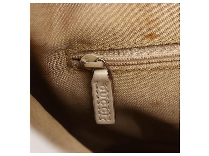 GUCCI GG Canvas Tote Bag Beige Silber 002 1076 2684 Auth 150426 - Ansicht 19