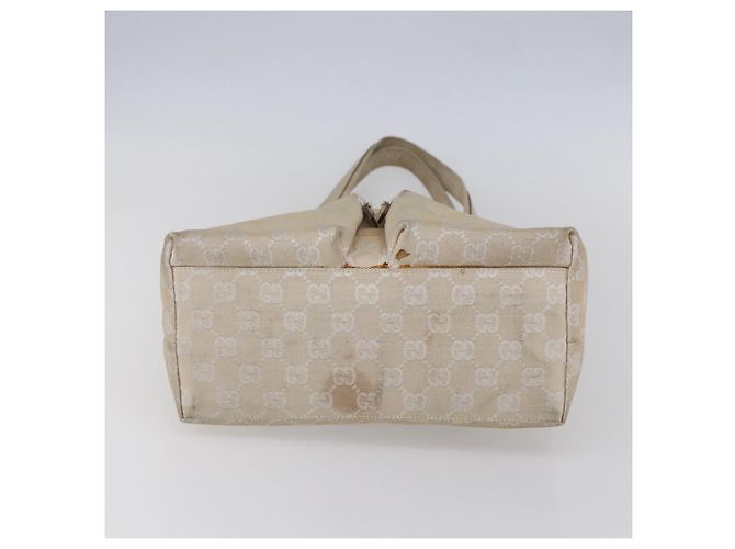 GUCCI GG Canvas Tote Bag Beige Silber 002 1076 2684 Auth 150426 - Ansicht 5