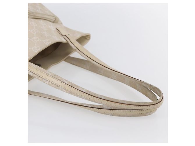 GUCCI GG Canvas Tote Bag Beige Silber 002 1076 2684 Auth 150426 - Ansicht 7