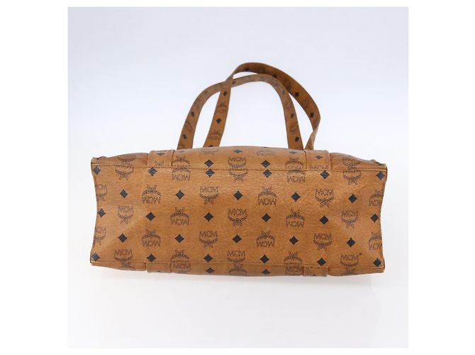 Borsa tote MCM Logogram Vicetos in pelle PVC marrone e oro Auth 150113 D'oro - vista 5