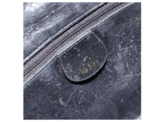 Borsa a Mano in Pelle Gucci Bamboo Nera Oro 001 0166 1638 Auth 152010 Nero D'oro - vista 17