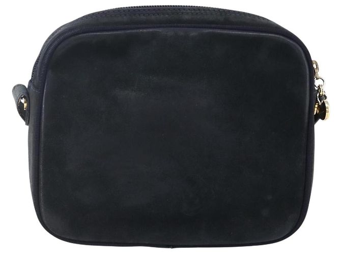 Borsa a Spalla Vala in Camoscio Blu Navy e Oro Auth BA7534 di Salvatore Ferragamo D'oro - vista 2