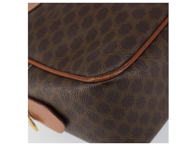Céline Borsa a mano in tela Macadam CELINE in pelle PVC marrone oro Auth bs30599 D'oro - vista 14