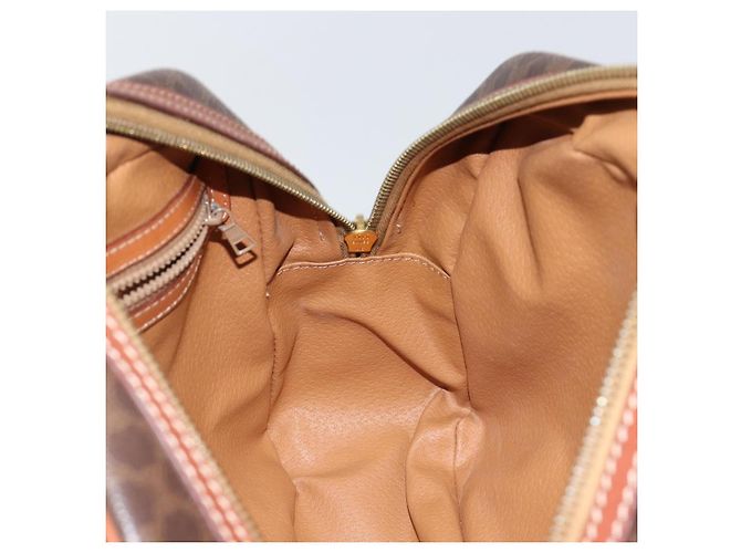 Céline Borsa a mano in tela Macadam CELINE in pelle PVC marrone oro Auth bs30599 D'oro - vista 20