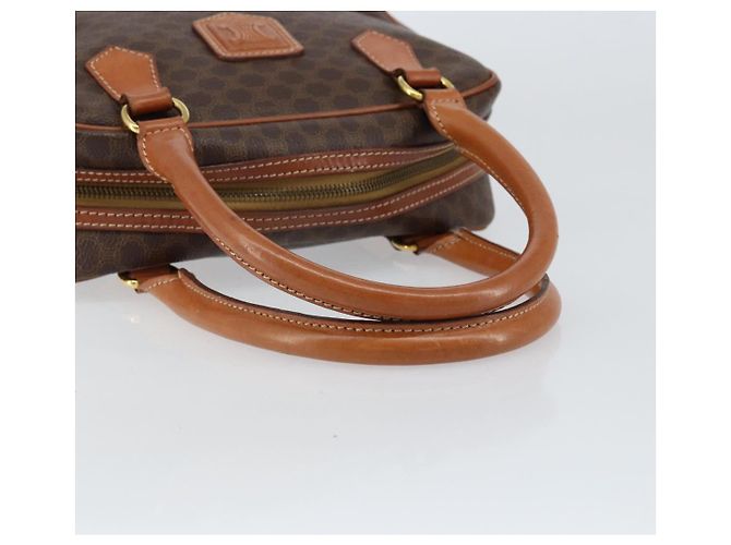 Céline Borsa a mano in tela Macadam CELINE in pelle PVC marrone oro Auth bs30599 D'oro - vista 7