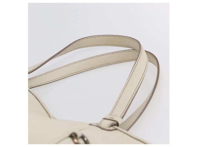 Borsa tote in pelle bianca e argento Salvatore Ferragamo Auth bs30640 Bianco - vista 8