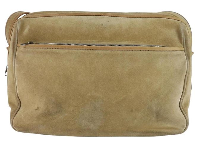 Borsa a Spalla LOUIS VUITTON Suede Beige LV Auth bs30621 - vista 13