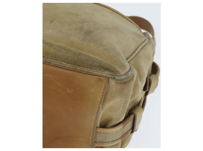 Borsa a Spalla LOUIS VUITTON Suede Beige LV Auth bs30621 - vista 15