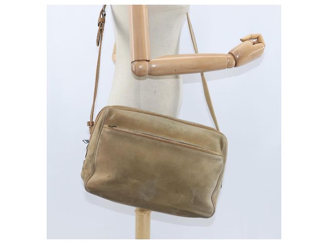 Borsa a Spalla LOUIS VUITTON Suede Beige LV Auth bs30621 - vista 25