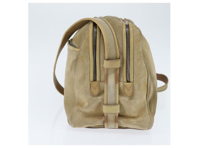 Borsa a Spalla LOUIS VUITTON Suede Beige LV Auth bs30621 - vista 4