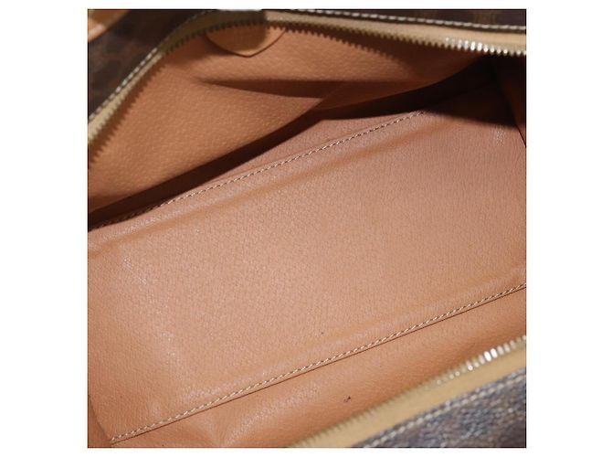 Céline Sac fourre-tout en toile Macadam CELINE en cuir PVC marron doré Auth ki6127 - vue 10