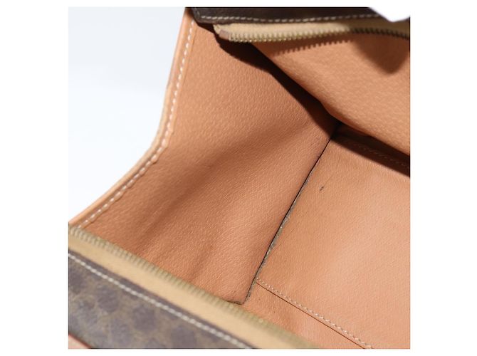 Céline Sac fourre-tout en toile Macadam CELINE en cuir PVC marron doré Auth ki6127 - vue 18
