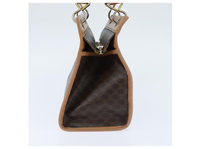 Céline Sac fourre-tout en toile Macadam CELINE en cuir PVC marron doré Auth ki6127 - vue 4