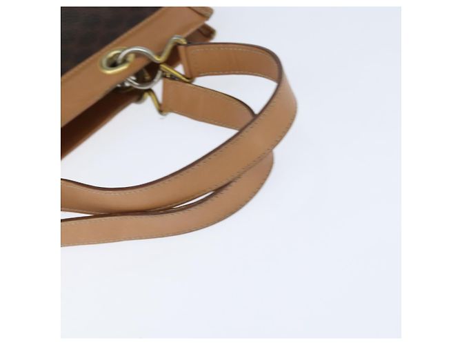 Céline Sac fourre-tout en toile Macadam CELINE en cuir PVC marron doré Auth ki6127 - vue 7