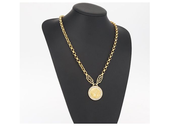 COLLANA Medusa VERSACE in metallo dorato Auth bs30845 D'oro - vista 15