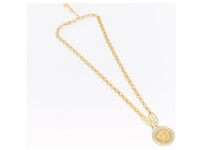 COLLANA Medusa VERSACE in metallo dorato Auth bs30845 D'oro - vista 2