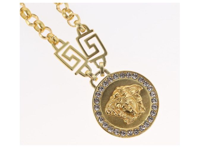 COLLANA Medusa VERSACE in metallo dorato Auth bs30845 D'oro - vista 3