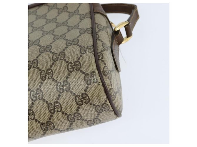 Borsa Sherry Line GG Supreme Web di GUCCI in PVC beige e oro 001 113 6472 Auth 150723 D'oro - vista 17