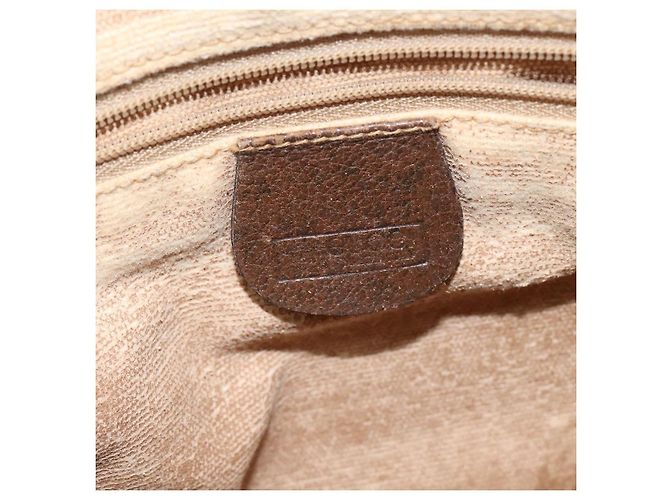 Borsa Sherry Line GG Supreme Web di GUCCI in PVC beige e oro 001 113 6472 Auth 150723 D'oro - vista 19